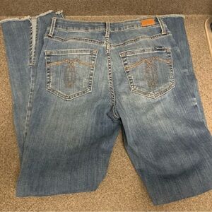 Seven 7 High Rise Micro Boot With Open Flared Cuff Size 4